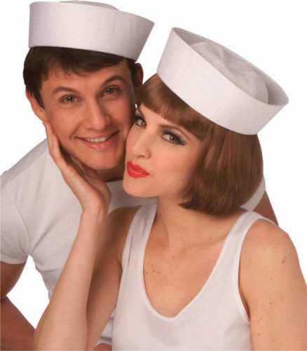 WHITE SAILOR HAT NAVY MARINE GILLIGAN 
