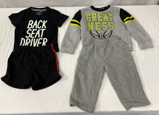 4 Pieces Mixed Brands Boys Toddlers Tops  Bottoms Size 12 Months