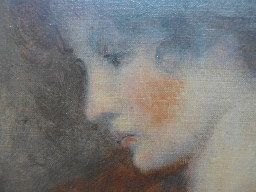 TOM EDWIN MOSTYN (1864-1930) ORIGINAL SIGNIERT ÖL AUF LEINWAND "PORTRAIT EINER DAME" - Bild 5 von 11