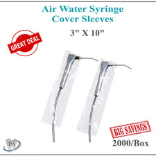 2000/Bx Dental 3 Way Air Water Syringe Sleeves Cover 2.5''X10'', Manufactur Seal
