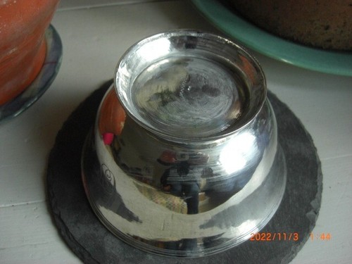 Portuguese Antique Solid Silver Bowl 300g Bicha Marks CP Engraved Initials - Picture 5 of 6