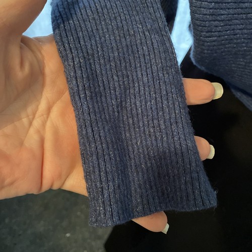 Philosophy Women's Long Sleeve Bat Wing Sweater, Mock Turtleneck, Blue Small - Picture 5 of 8