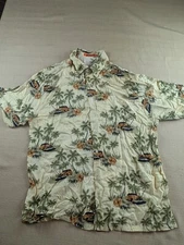 Studio35 Hawaiian Palm Tree Old School Car Print Men Size Medium