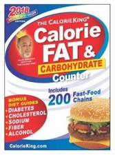 The CalorieKing Calorie, Fat  Carbohydrate Counter 2018 Larger P - VERY GOOD