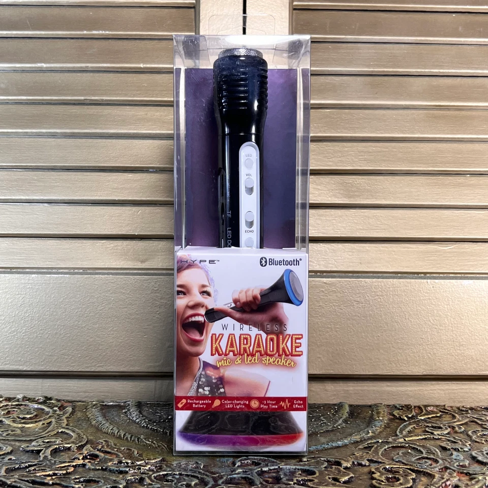Micrófono y altavoz Hype inalámbrico Bluetooth LED Karaoke Foto 2 de 4