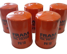 Vintage Fram Oil Filter Lot 5# PH10 Made in USA Used & Have Wear Rust