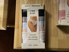 Lucky Brand Ladies' Hi Cut Underwear, 5 Pack Multicolored, Small
