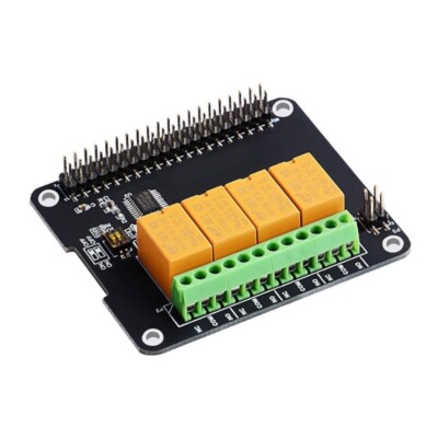 4-Way Relays Hat Module for Rpi3B+ Programmable Stackable GPIO Expansion Board