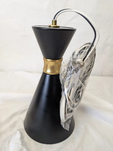 George Kovacs Conic Honey Gold & Black Modern Mini Pendant Light - Picture 6 of 9
