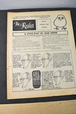 THE REALIST #63 OCTOBER 1965-PLAY AND DRAWINGS  BY JULES FEIFFER