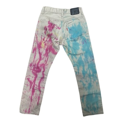 Levi's Tie-Dye Blue and Pink Jeans Artistic Style - Picture 2 of 5