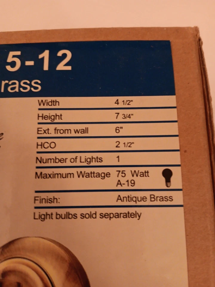 Thomas SL-715-12 Lighting Wall Sconce in Antique Brass Finish With Ribbed Glass - Image 4 of 4