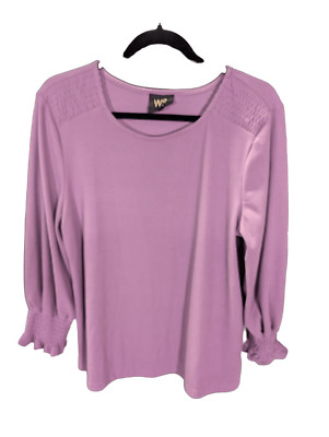 W5 Elastic Detail Top Purple Size X Large