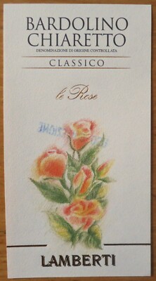 Wine labels ITALY LAMBERTI classic Bardolino Chiaretto wine label