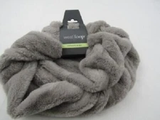 West LOOP Women's Faux Fur Infinity Scarf, Light Gray