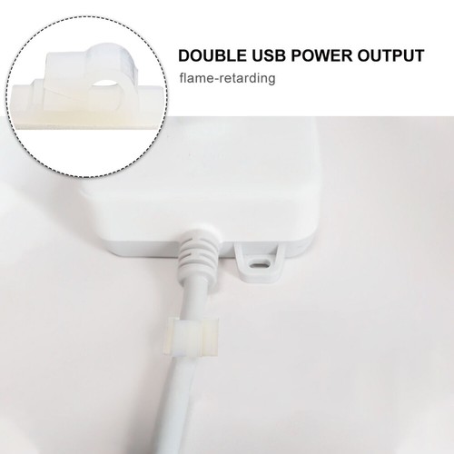 50 PCS Line Card Fix Wire Clips Cord Management Ties Cable Adhesive - Photo 4/12