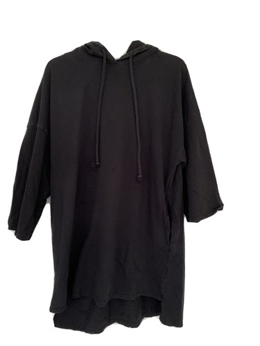 Zara Oversized Long Black Jumper Hoodie 