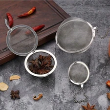 Stainless Steel Tea Infuser Ball Mesh Loose Leaf Herb Strainer Secure Locking US