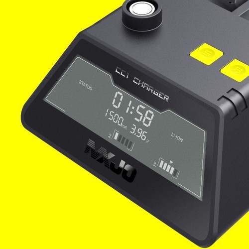 MJO CC1 LCD 3-Bay Battery Charger | Universal Charger for Lithium Batteries - Picture 4 of 4