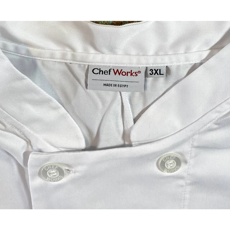 Chef Works Men Le Mans White Long Sleeve Chef's Coat US Restaurant Size 3X - Image 3 of 4