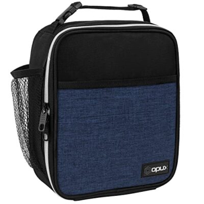  Premium Insulated Lunch Box, Soft School Lunch Bag for Kids Boys Heather Navy