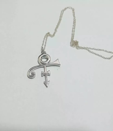 Sänger Prinz Künstler Liebe Symbol Anhänger 14K Weißgold vergoldet 18" mit Kette - Bild 9 von 13