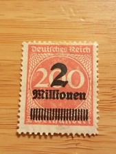 Weimar Deutsches Reich, raro francobollo Repubblica Weimar, iperinflazione 1923 