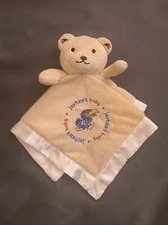 Baby Fanatic Kansas Jayhawks KU Lovey Security Blanket Bear Plush Satin toy