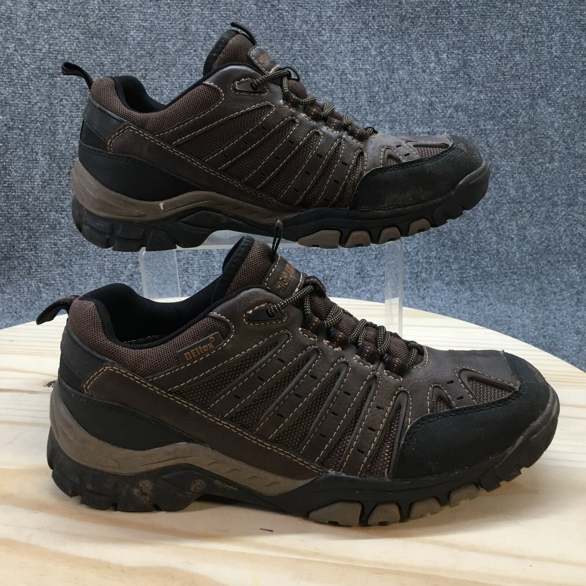 Highland Creek Hiking Boots Mens 8 Apex 2 Brown Faux Leather Lace