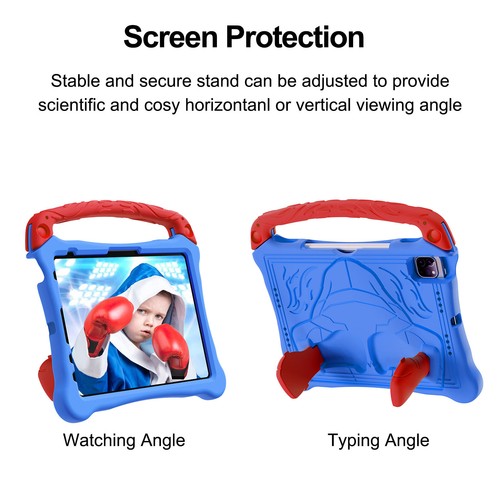 For iPad Pro 11" 2024 Air 11"/10.9"/10.2" Portable Handle Stand Silicone Case - Picture 5 of 57