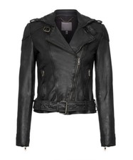New! Muubaa Asha Genuine Leather Bomber Jacket (us/6) $510+
