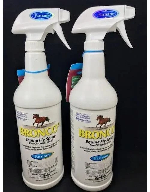 Farnam Bronco Equine Fly Spray Plus Citronella Repellent 32oz 2PK