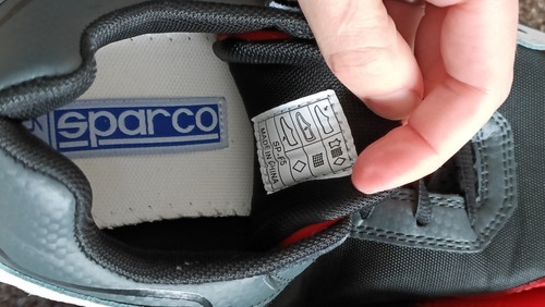 Sparco SP-F5 Trainers black white red leather Motorsports Driving Sneakers Shoes - Picture 7 of 8