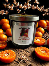 Mandarin Sandalwood Wood Wick Soy Wax Candle 10 oz