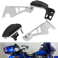 Chrome Rear Passenger Armrests w/Drink Cup Holder For Harley Tri Glide 1997-2013