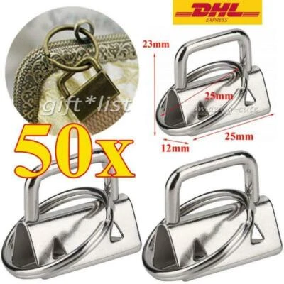 MARKENLOS DHL- 50 Stk Schlüsselband Rohlinge 25mm Klemmschließe Schlüsselband Lanyard NEU