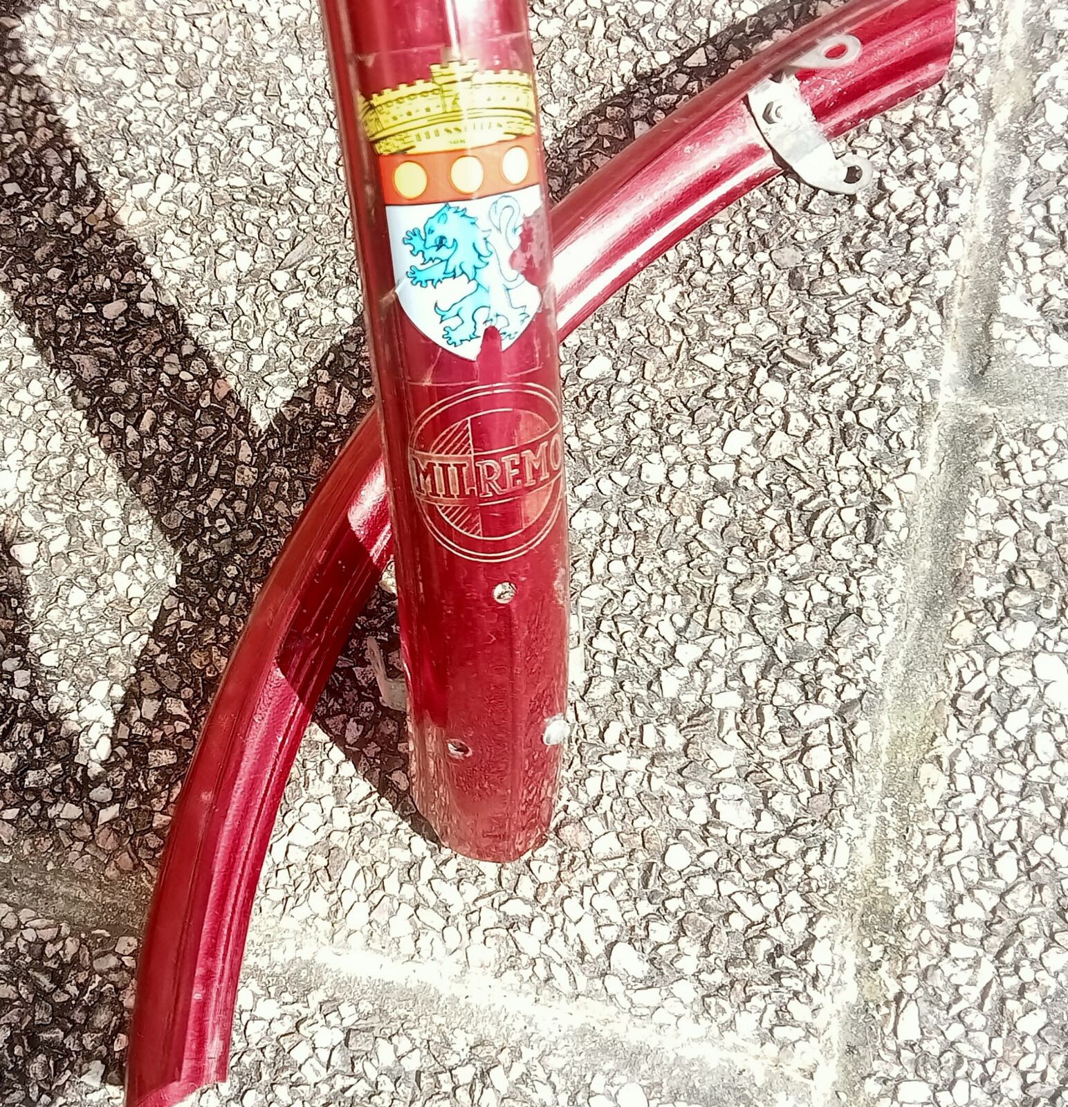 Ancien Garde Boue Acier Roue Chapeau Gendarme Old Mudguard Ancetre