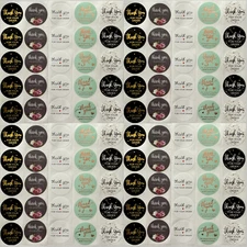 100 "Thank You for Your Order" Stickers Assorted Mixed Lot 1”   Envelope Seals