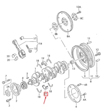 NEW AUDI A3 SPORTBACK 8P CRANKSHAFT BEARING SHELL UPPER 036105561CBLA GENUINE