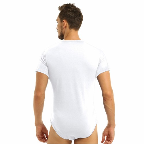 Mens Jumpsuit Shorts Sports Leotard Workout Fitness Stretchy Bodysuit Underwear - Picture 30 of 48
