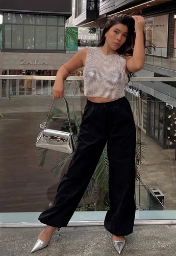 ZARA NEW WOMAN SS23 SILVER RHINESTONE TOP WITH OPEN BACK REF.2712/318 - Picture 16 of 17