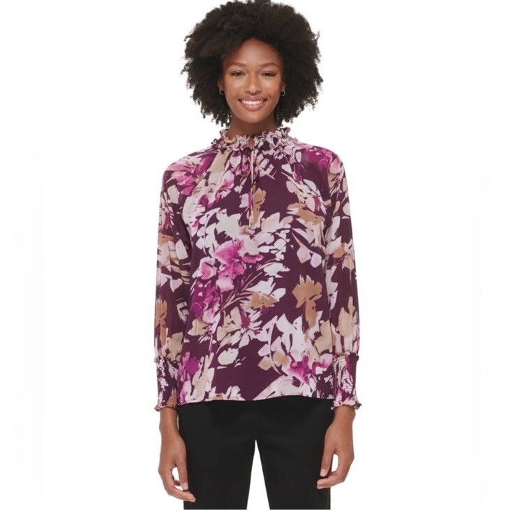 chiffon peasant blouse