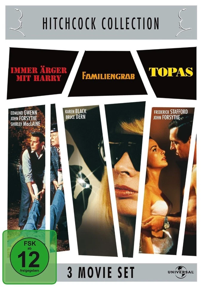 DVD ALFRED HITCHCOCK: Immer Ärger mit Harry / Familiengrab / Topas ++NEU - Bild 1 von 1