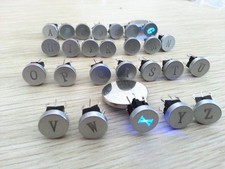 30pcs Blue Led Dia 10mm Cap Letter M 12V Momentary Tact Push Button Switch