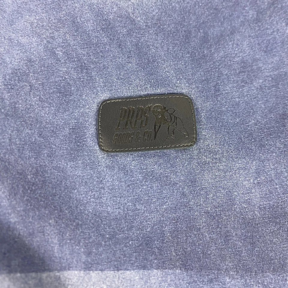 Camisa PRPS Goods Para Hombres XL Azul Longline Dobladillo Curvo Algodón Lavado Ácido Foto 4 de 4