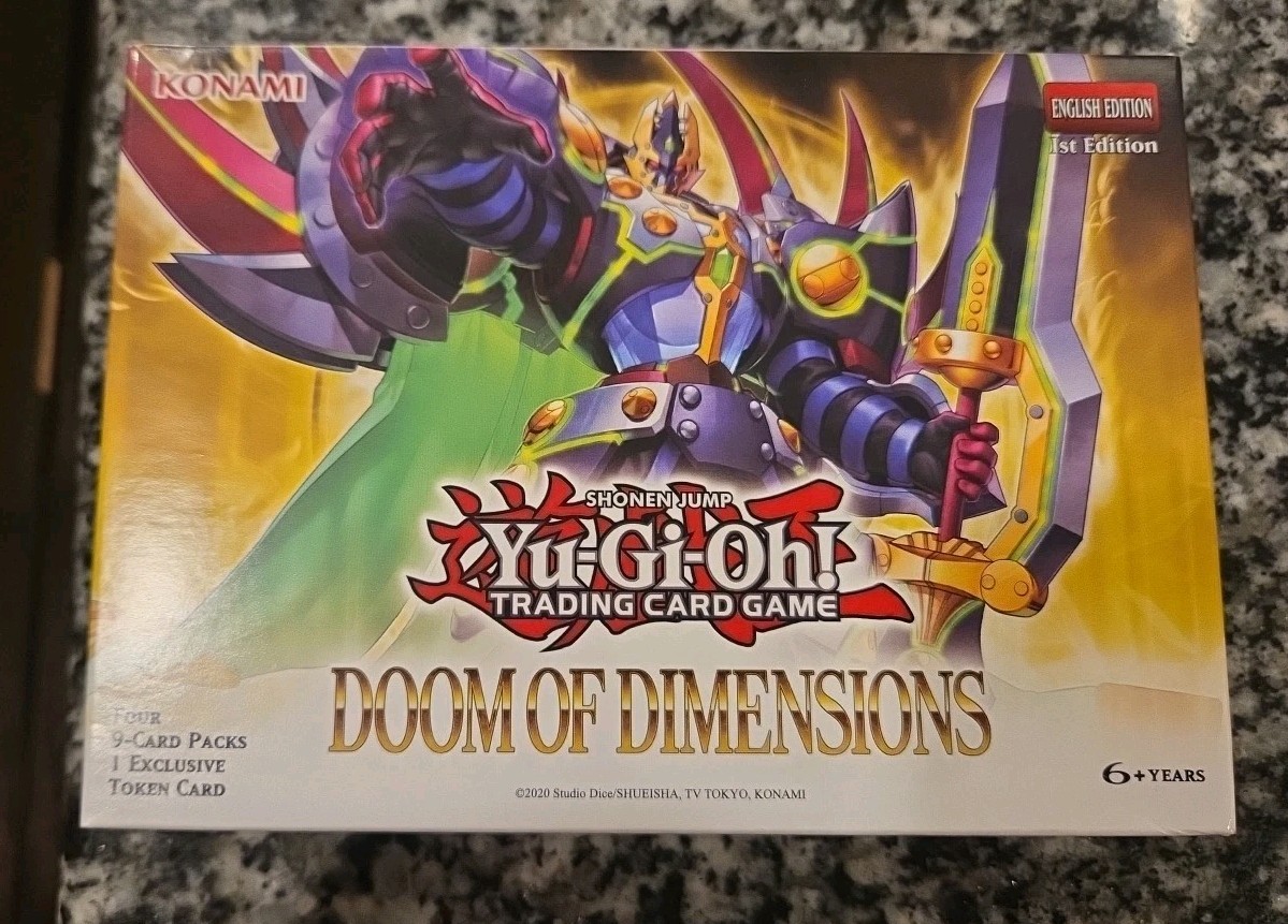 Yugioh Doom Of Dimensions 4 Pack Mini Box plus Exclusive Token