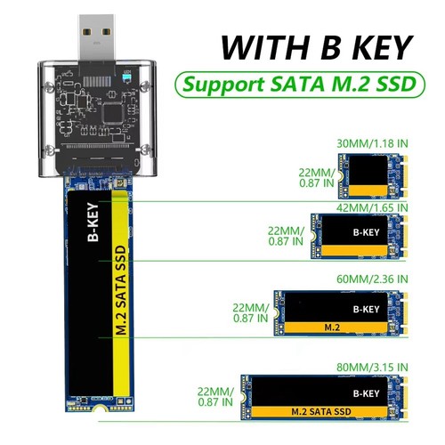M2 NGFF SSD-Gehäuse M.2 auf USB 3.0 Gen1 5 Gbit/S Hochgeschwindigkeits-SSD-9581 - Photo 8/10