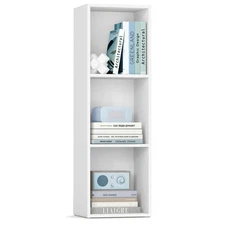 Custos Collection - Bookshelf, 3-Tier Bookcase, Book Shelf, Open Storage Shel...