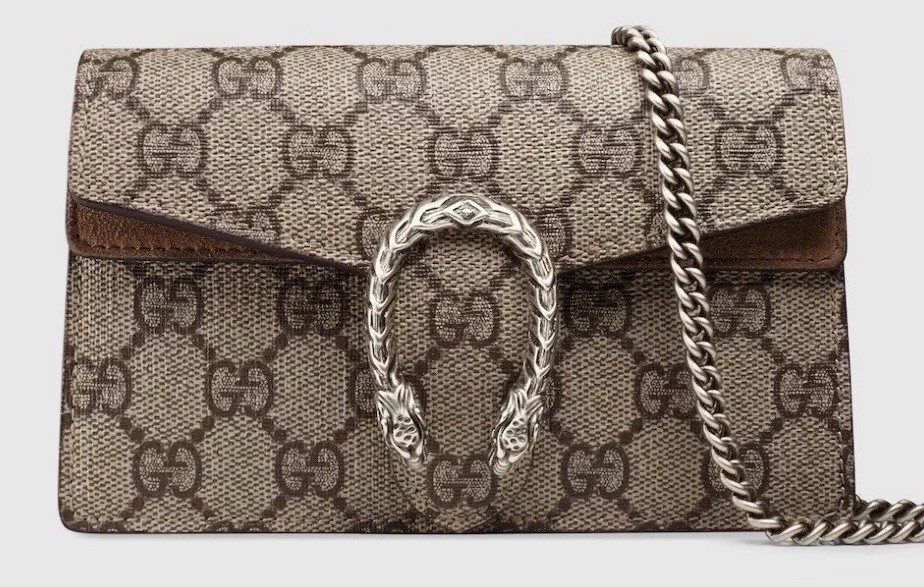 Gucci Dionysus GG Supreme Canvas Wallet On Chain Women's