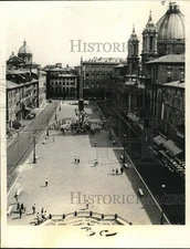 1968 Press Photo Bernini's Fountain, Piazza Navona in center of Rome, Italy